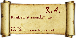 Krebsz Annamária névjegykártya